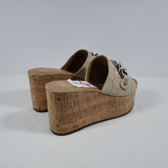 Marc Fisher Vaneda Platform Slide Sandal - Beige - Picture 2 of 4